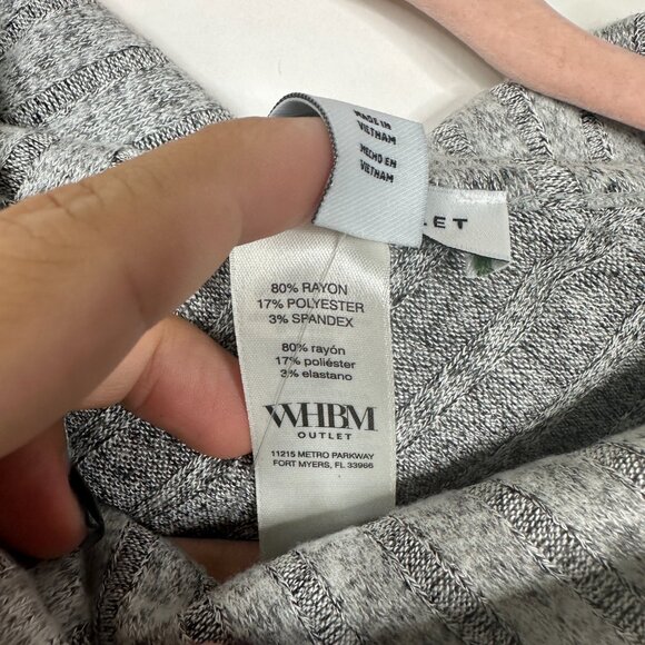 NWT White House Black Market Poncho XS/S Gray Snit Knit Cowl Neck Cozy #WHBM2 - Picture 5 of 9